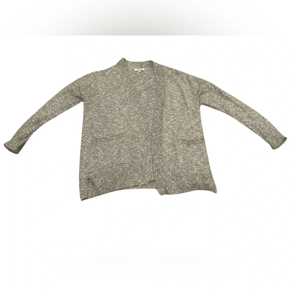 Madewell Marled Bailey Cardigan Sweater | Marled Storm (Grey) | Size S